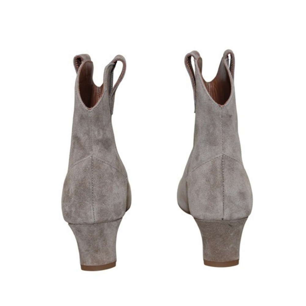 STAUD Suede Western Ankle Boots Womens EU 35 US 5 Tan Kitten Heel Portugal - Picture 5 of 6